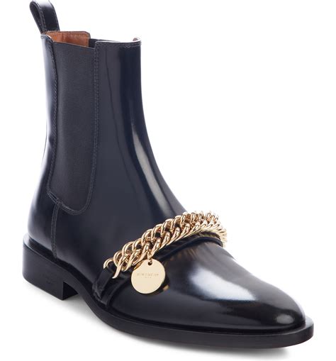 givenchy leather chain-trimmed chelsea boots|Shop Givenchy Chain Leather Chelsea Boots .